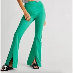 Free People real deal slit pants green Large